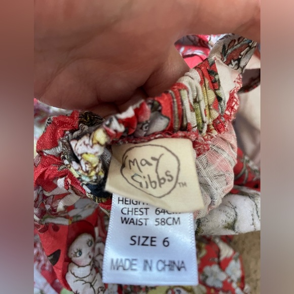 NWT May Gibbs gils bow tie jumper dress / girl size 6years - Picture 4 of 5